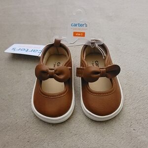 Carter's Just One You Baby Girl Brown Mary Jane w/Bow Size 3
